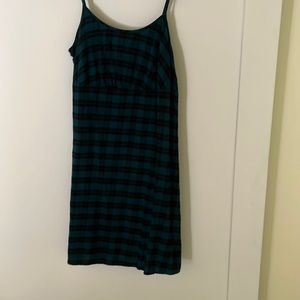 Plaid spaghetti straps dress